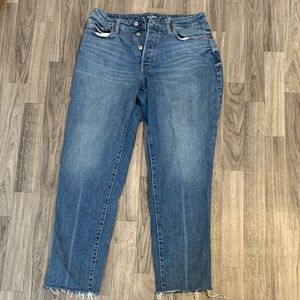Old Navy Curvy High-Waisted OG Straight Button-Fly Ankle Jeans